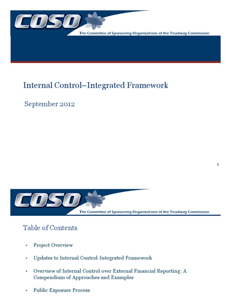 COSO Internal Control Framework Update | PDF | Internal Control ...