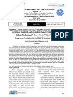 PEMANFAATAN EKSTRAK KULIT PISANG KEPOK Musa Bluggoe SEBAGAI SUMBER ANTIOKSIDAN PADA PRODUKSI TAHU PDF