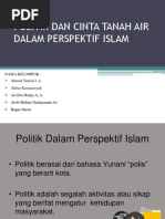 Politik Dan Cinta Tanah Air Dalam Perspektif Islam 1