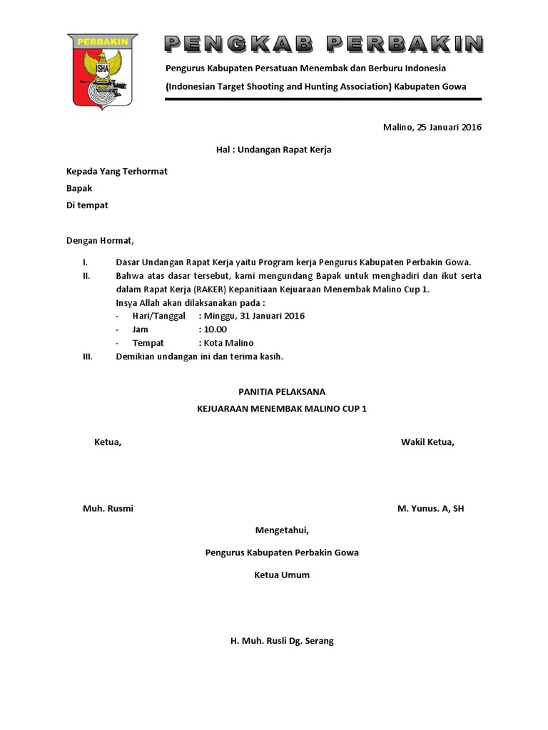Undangan Raker | PDF