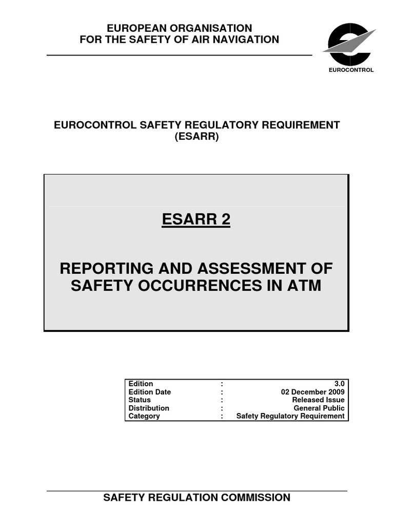 ESARR 2: ATM Safety Reporting Guidelines | PDF | Air Traffic Control ...