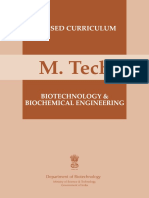 M.Tech - Biotechnology and Biochemical Engineering PDF