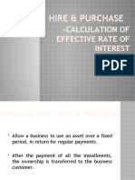 Hire & Purchase: - Calculation of Effective Rate of Interest
