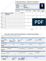 Application Form / Personal Information - Ship/Hotel Department