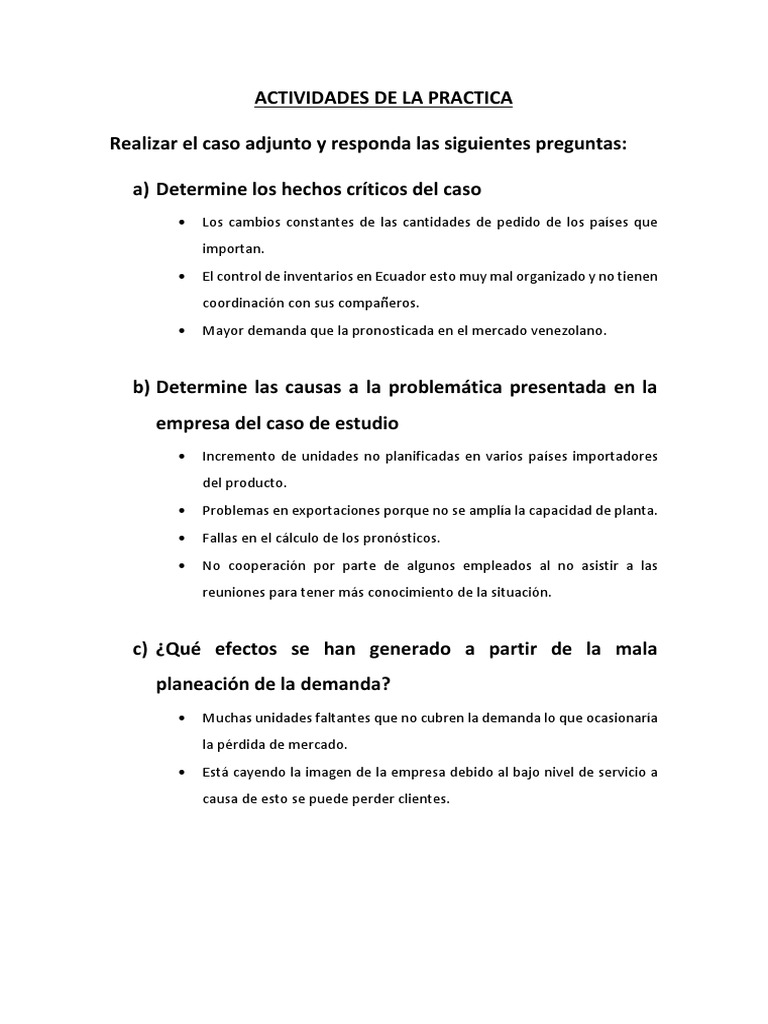 Soluciones a Problemas de Pronóstico de Demanda | PDF | Demanda ...