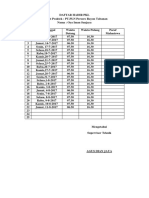 Daftar Hadir PKL