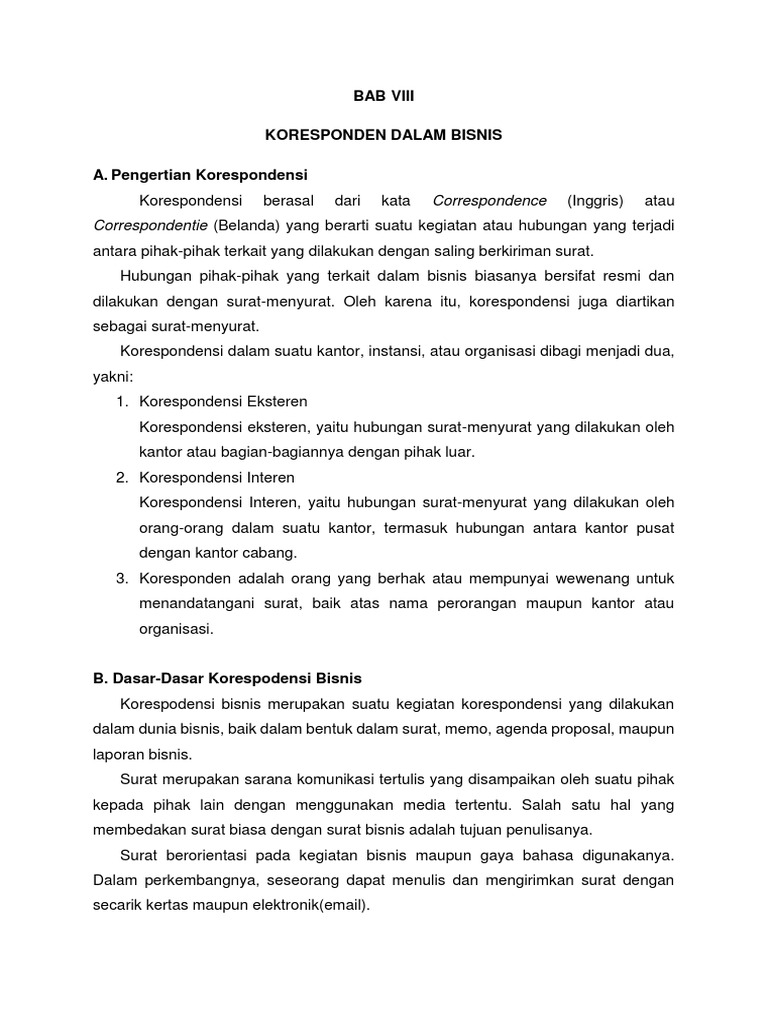 BAB 8 Koresponden Dalam BIsnis PDF