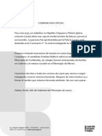 Comunicado Atentado Estacion Lanus