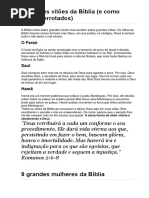 3 Grandes Vilões Da Bíblia