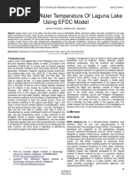 Analysis of Water Temperature of Laguna Lake Using Efdc Model