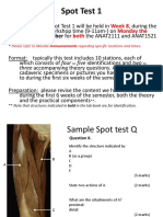 Spot Test 1-Sem 2 Info