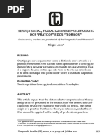 LESSA - Serviço Social Trabalhadores e Proletariado Dos Práticos e Dos Teóricos
