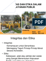 Integritas Dan Etika Pelayanan Publik