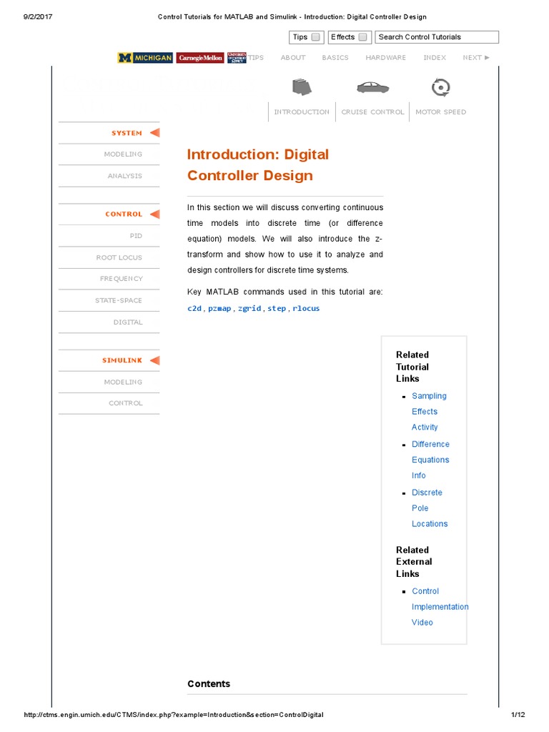 Control Tutorials For MATLAB and Simulink - Introduction - Digital ...