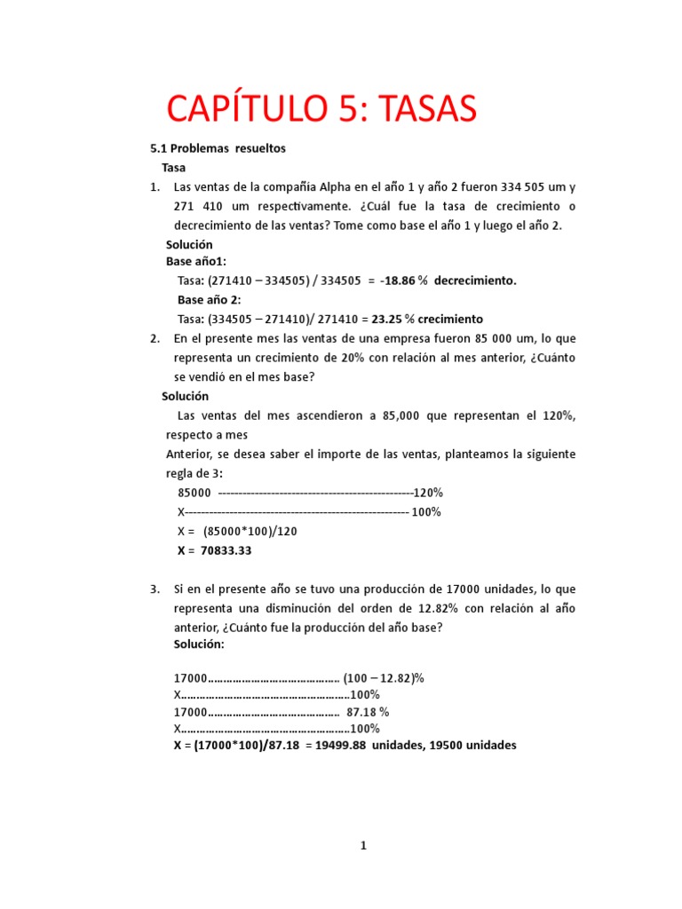 Ejercicios Resueltos Conversion de Tasas | PDF | Interés | Inflación