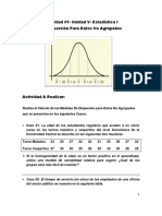 Medidas de dispersión para datos no agrupados