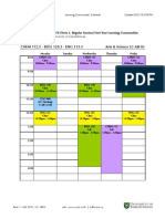 AR05 Learning Community Schedule