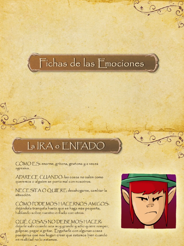Las Tarjetas de Las Emociones PDF | PDF