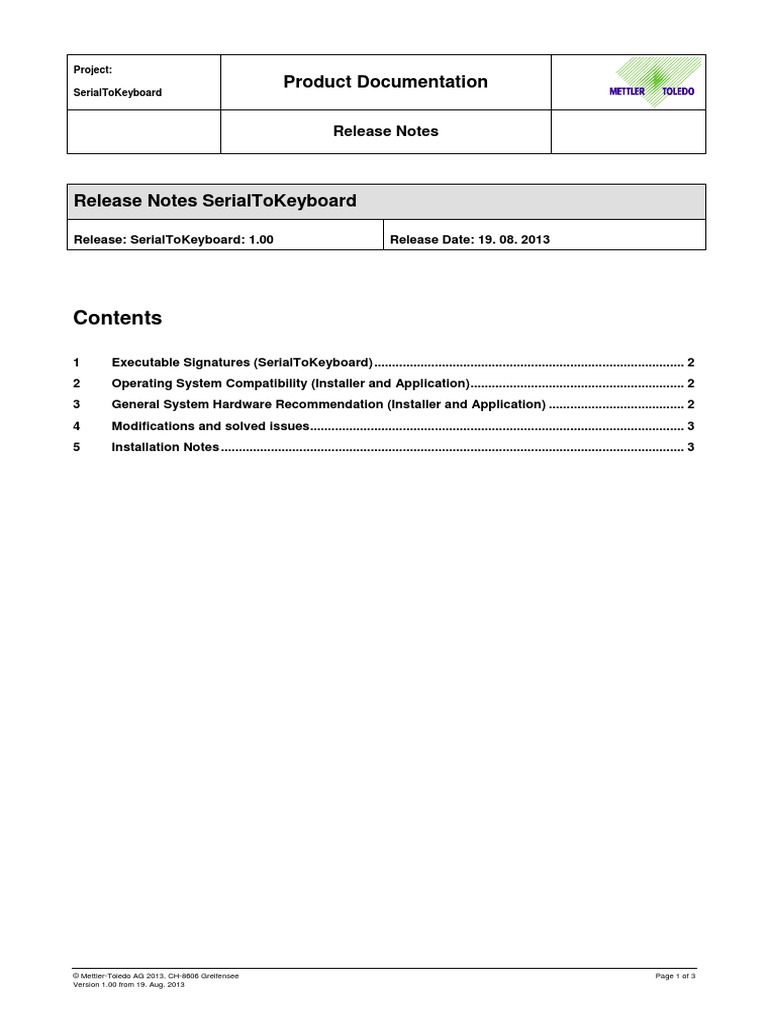Product Documentation: Release Notes | PDF | Microsoft Windows ...
