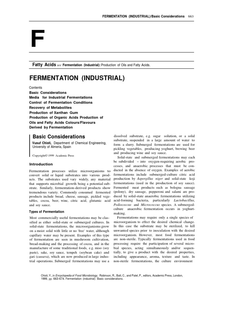 Fermentation Industrial K3 | PDF | Fermentation | Soybean