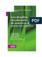 Borsani&Quintero - Los Desafios Decoloniales de Nuestros Dias Pensar en Colectivo PDF