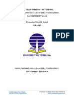 Soal Ujian UT Ilmu Pemerintahan ISIP4215 Pengantar Statistik Sosial