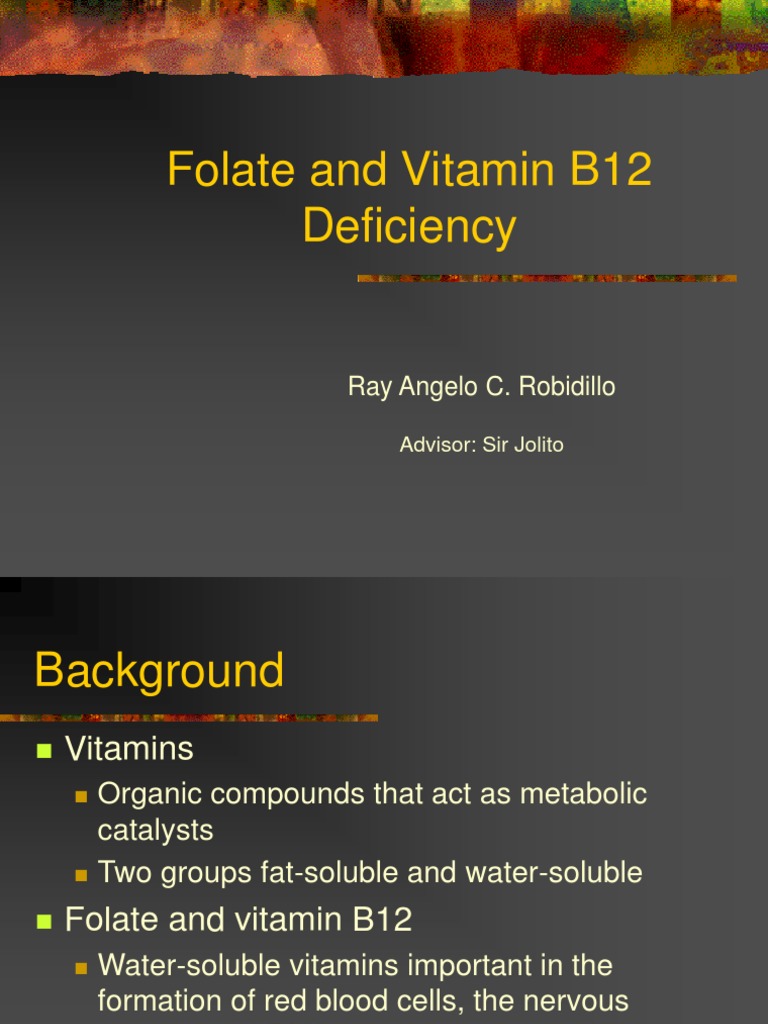 1 Vit B12 deficiency.ppt Vitamin B12 Anemia