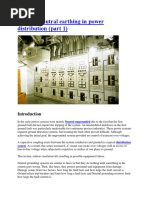 Types of Neutral Earthing in Power Distribution