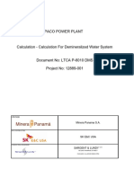 Demineralized Water System Calculation LTCA P-6010 DMS - Ra