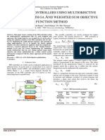 Esign of Pid Controllers Using Multiobjective Optimization With Ga ND Weighted Sum Objective Function Method