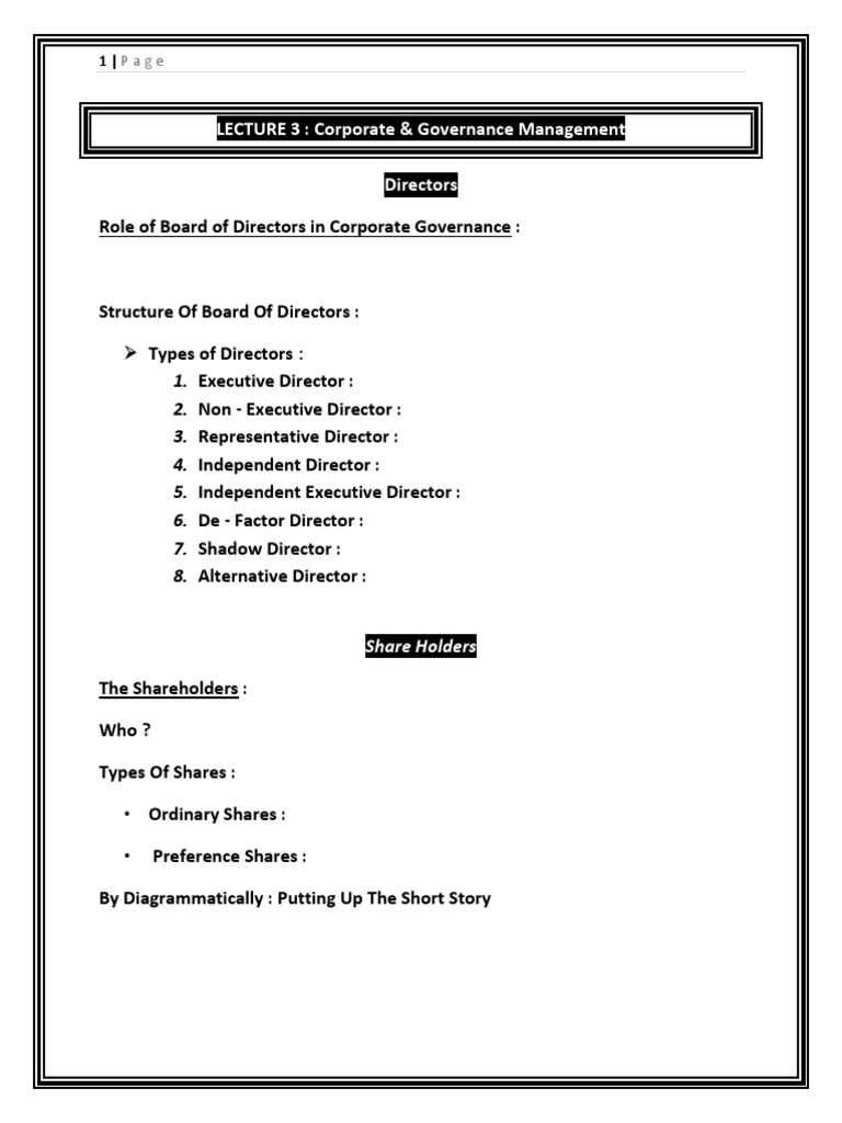 Role of Board of Directors in Corporate Governance | PDF | Business