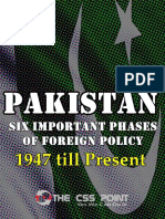 Six Important Phases of Pakistan Foreign Policy