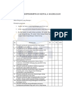 Angket Kepemimpinan Kepala Madrasah PDF