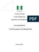 Course Specification: University of Tabuk Faculty of Engineering Department of Civil Engineering