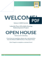 Welcome!: Nelson CARES Society Lakeside Place Affordable Housing Redevelopment Project