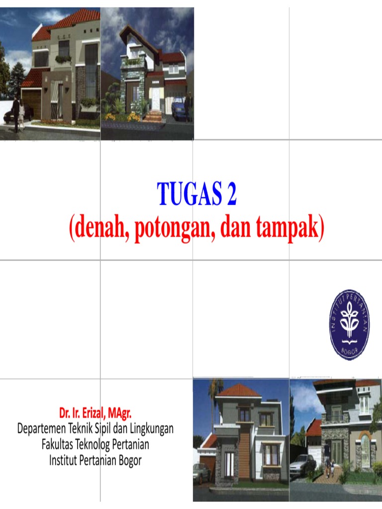 Contoh Denah Tampak Potongan Rumah 1 Lantai Pdf Popertihom