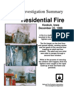 Fire Investigation Summary 9-1999