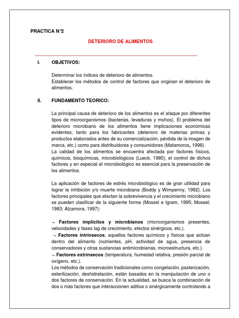 Deterioro de Alimentos | PDF | Carne | Microbiología