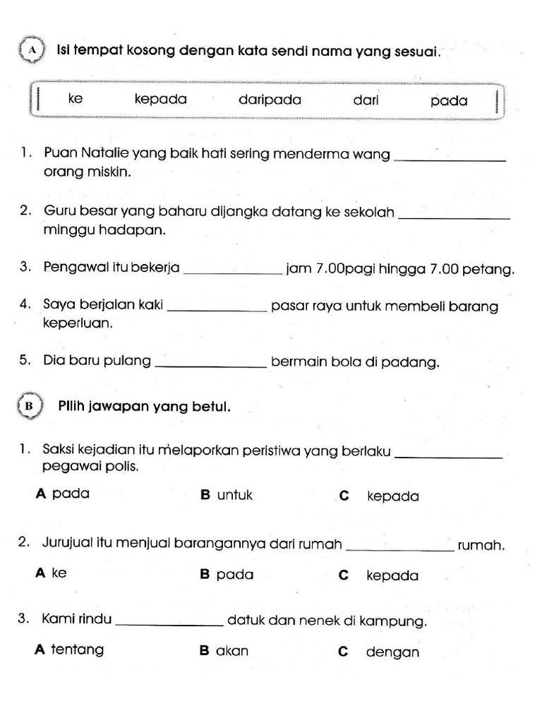 Aktiviti Kata Sendi Pdf