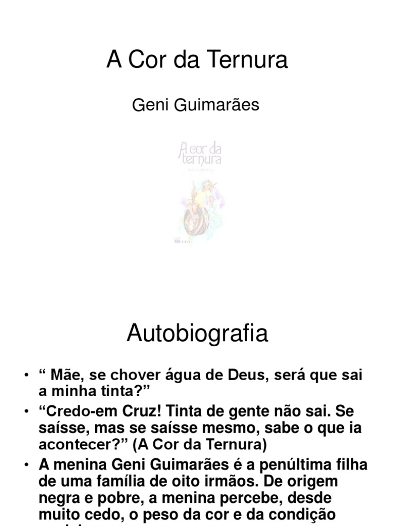 A Cor Da Ternura | PDF | Escravidão | Amor