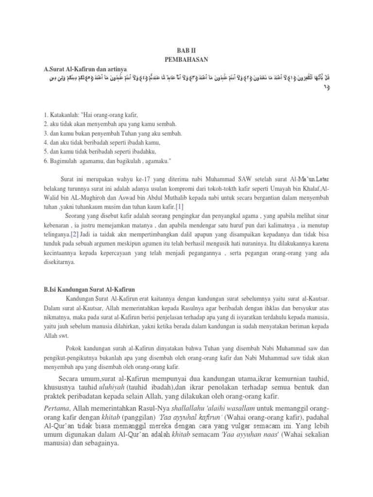 Download 73+ Contoh Surat Al Kafirun Berisi Tentang Terbaik Gratis