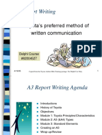 A3 Report Writing: Toyota's Preferred Method of Written Communication