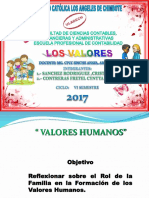 Diapositiva de Valores