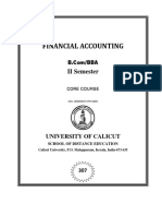 Financial Accounting: II Semester