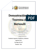 Demostración Del Teorema de Bernoulli