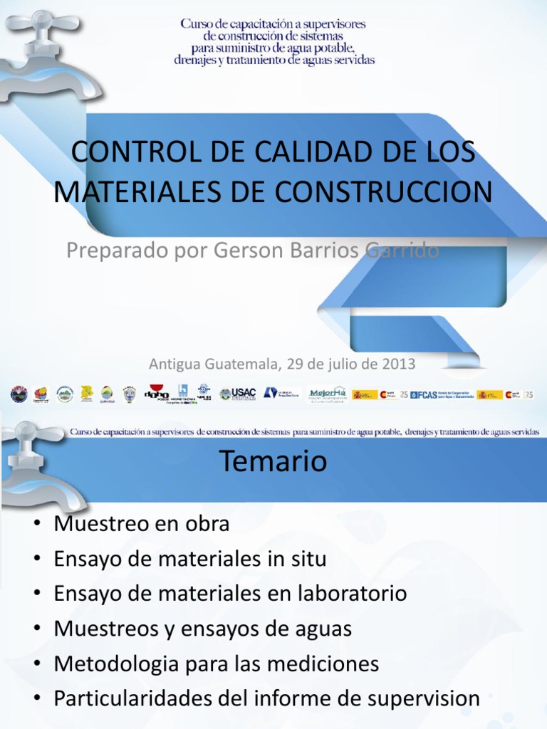 Control de Calidad en Materiales de Construcción | PDF