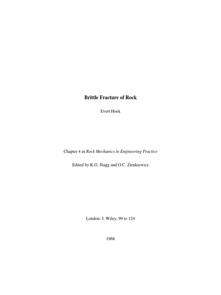 Stress and Brittle Rock Fracture | PDF