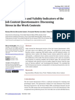 Factor Structure and Validity Indicators of the Job Content Questionnaire