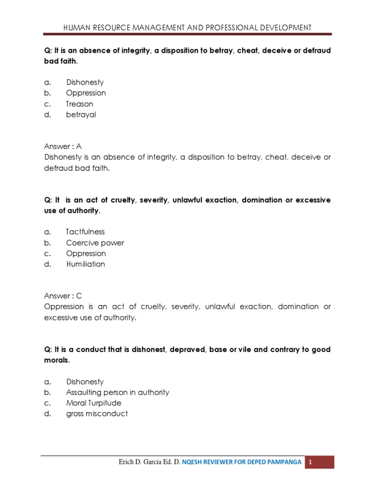 Human Resource Management and Professional Development PDF | PDF ...