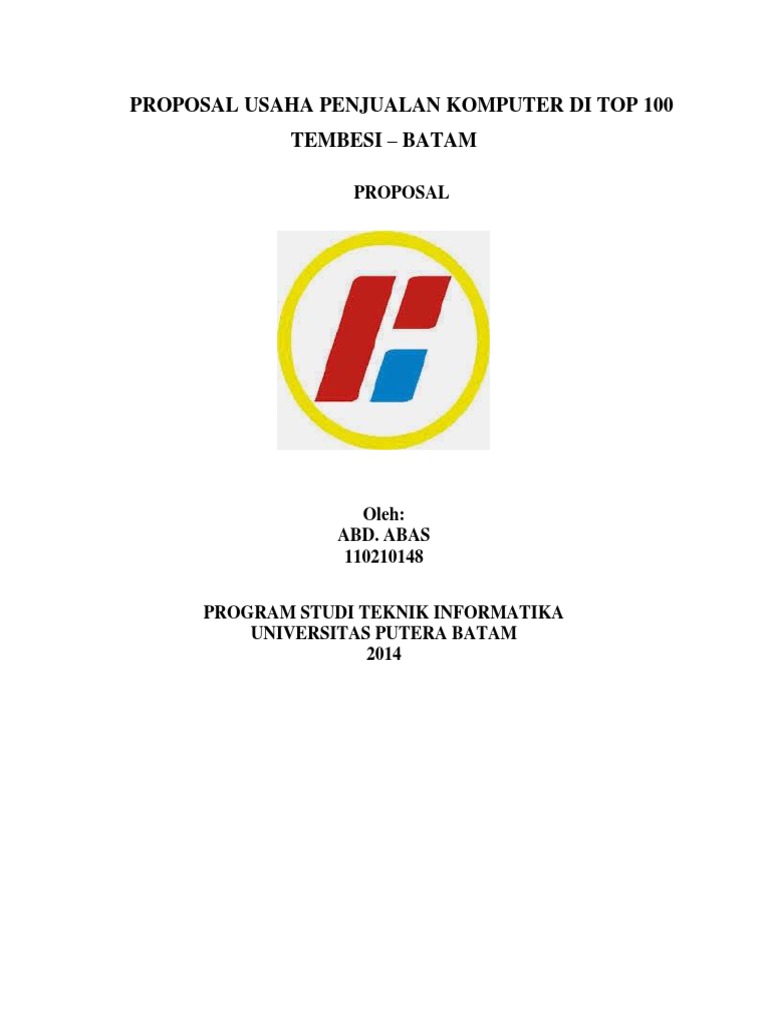Proposal Usaha Penjualan Komputer Docx